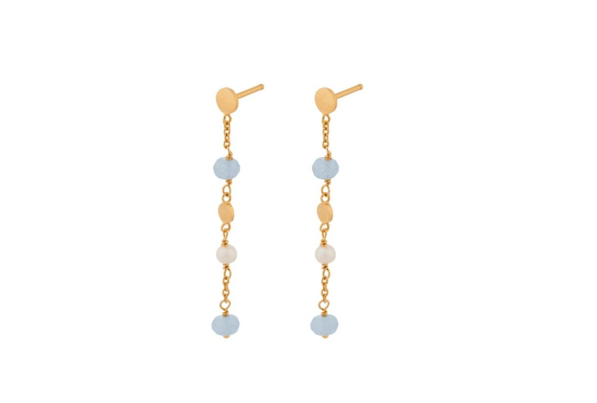 Pernille Corydon Afterglow Sea øreringe - forgyldt - 40 mm. - Bahne